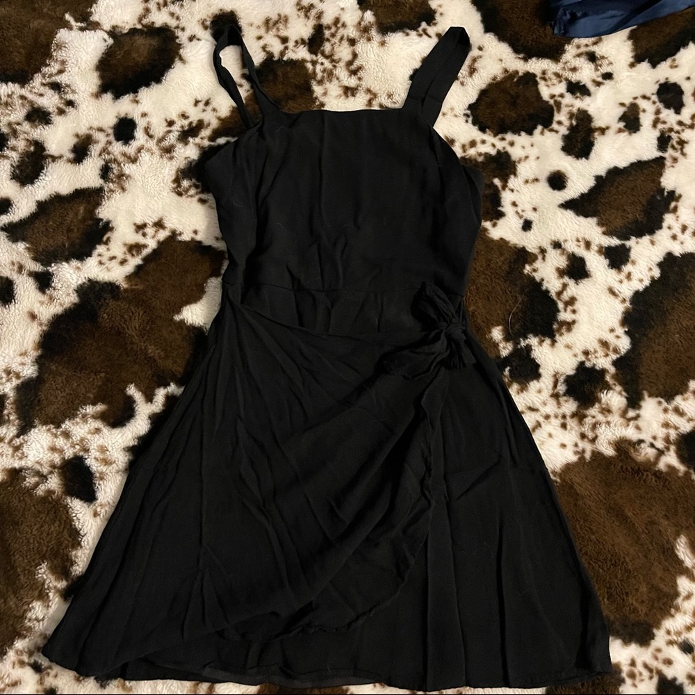 Black wrap dress